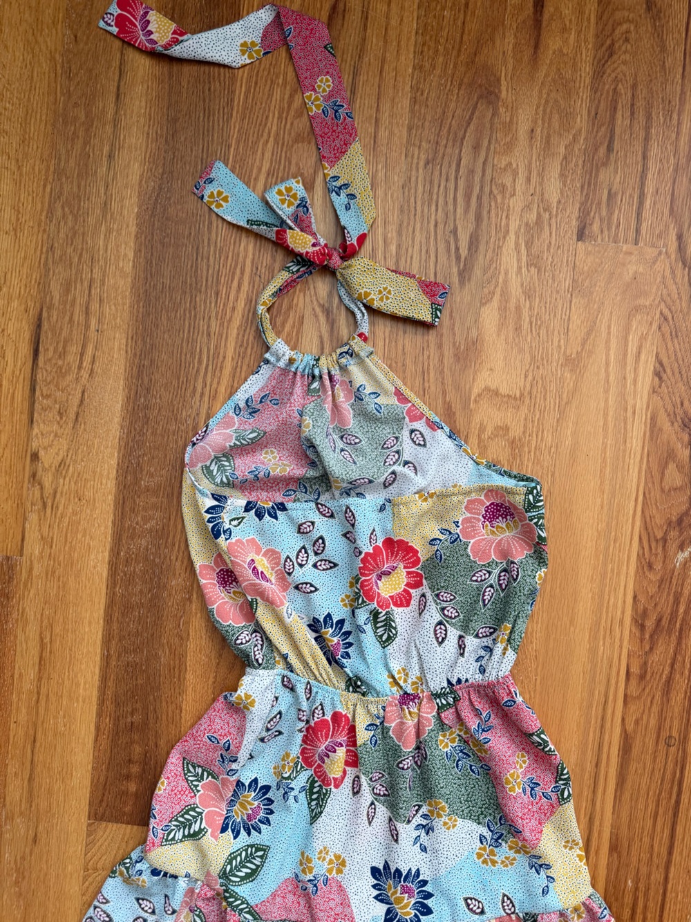 Monteau Floral Maxi Halter Dress | Cottagecore | size Small - Picture 6 of 8